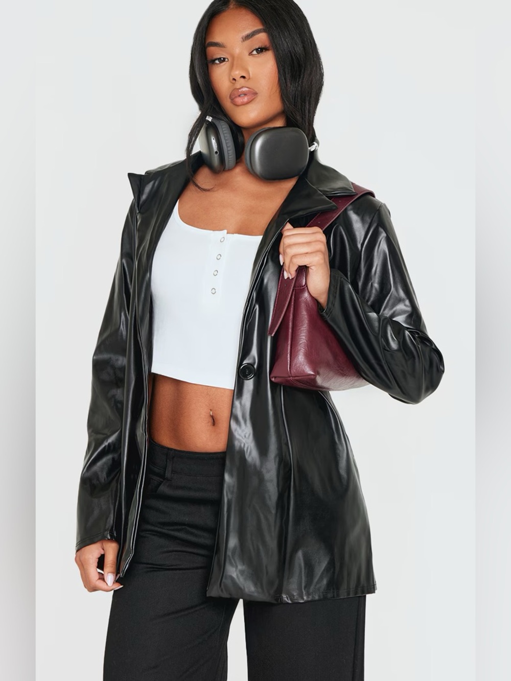 Black leather jacket